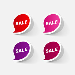 paper sticker: symbol sale