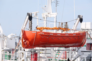 The image of a rescue boat