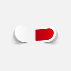 paper sticker: pill
