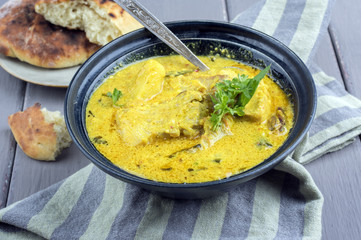 Fish Curry in Bowl