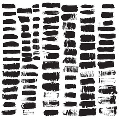 Hand drawn decorative vector brushes. Dividers, borders. Ink illustration.