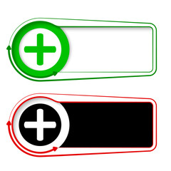 Fototapeta premium Vector frames for your text with arrows and plus symbol