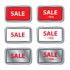 Сollection of metal frames for text placement