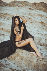 List on a female body mehndi by means of henna 3442.