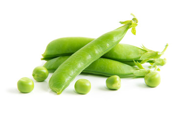 Peas isolated on white