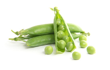 Peas isolated on white