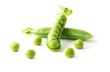 Peas isolated on white