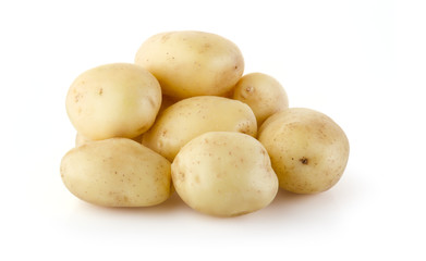 Potatoes isolated on white background