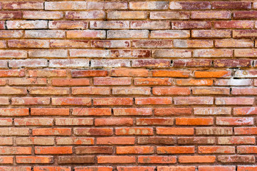 red old brick broken wall texture background
