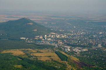 bird's-eye view on city