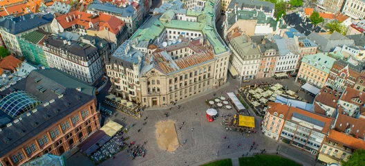 Deurstickers View to old Riga from the air. © Aleks Kend