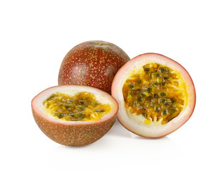 Passion fruit isolated on white background