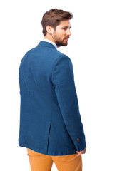 businessman back pose