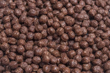 Foto op Canvas Chocolate cereal grains texture © dexailo
