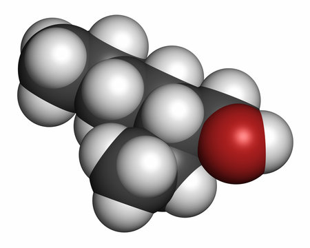2-ethylhexanol (2-EH) molecule. 
