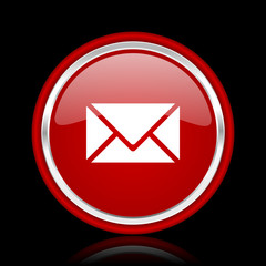 email red glossy web icon