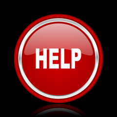 help red glossy web icon