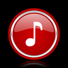 music red glossy web icon