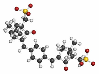 Ecamsule sunscreen molecule (UV filter). 