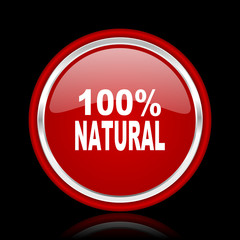 natural red glossy web icon