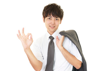 笑顔のビジネスマン