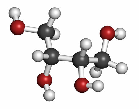 Erythritol non-caloric sweetener molecule.