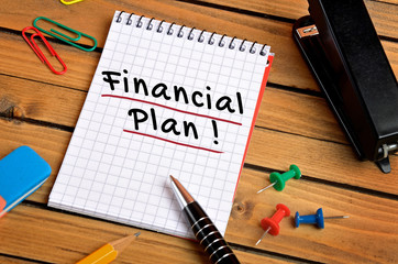 Financial plan word