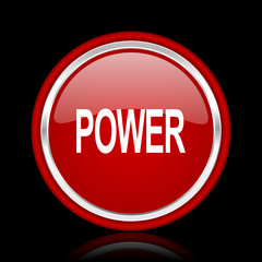 power red glossy web icon
