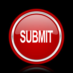 submit red glossy web icon