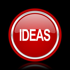 ideas red glossy web icon