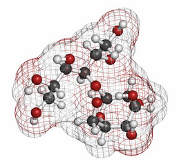 Lactitol sweetener and laxative molecule. 