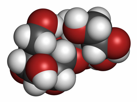 Maltitol sugar alcohol sweetener molecule.