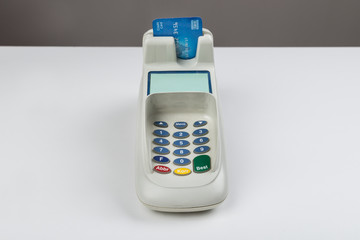 Credit Card With A Card Reader