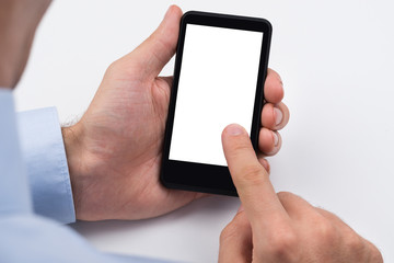 Businessperson Holding Mobile Phone