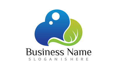 Cool and Fresh Organic Cloud Logo