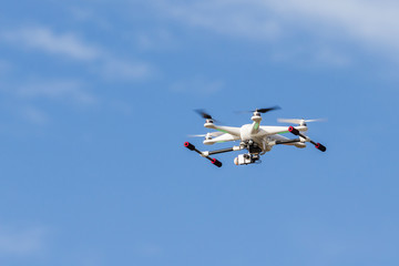 Flying air drone with camera
