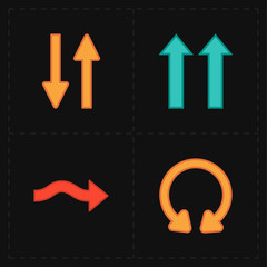 4 flat modern arrows