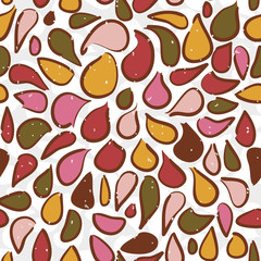 Seamless pattern of colored spots with scratches