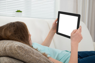 Girl Holding Digital Tablet