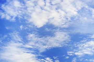 blue sky background with tiny clouds