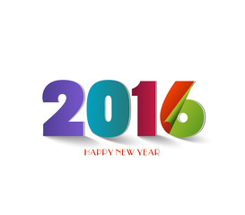 Happy new year 2016 Text Design