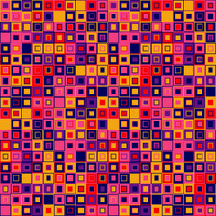 Vector seamless pattern. Consists of geometric elements.The elements have a square shape and different color. Useful as design element for texture, pattern and artistic compositions.