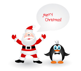 Merry Christmas Landscape. Vector  Happy New Year