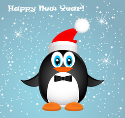 Merry Christmas Landscape. Vector  Happy New Year
