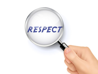 respect word showing through magnifying glass