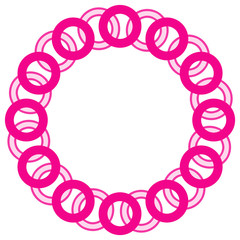 Pink Circular Rings Background 