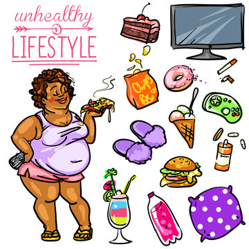 Unhealthy Lifestyle - Woman