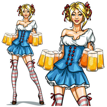 Pretty Bavarian girl, Oktoberfest Pin Up