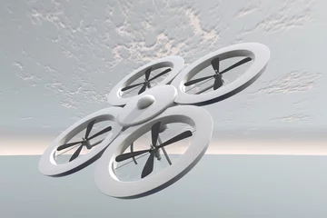 Fototapeten Lucht vervoer door drone © emieldelange