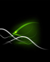 Blue wave in dark space